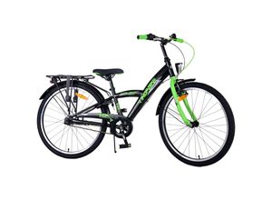 8715347225123 - Volare Thombike Kinderfahrrad - Jungen - 24 Zoll - Grün Schwarz - 3 Gänge