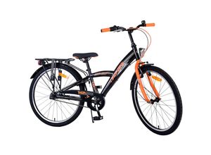 8715347225147 - Volare Thombike Kinderfahrrad - Jungen - 24 Zoll - Schwarz Orange- 3 Gänge