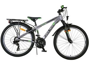 8715347225437 - Cross Kinderfahrrad - Jungen - 24 Zoll - Grau - 18-Gang - Zweihandbremsen