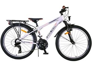 8715347225451 - Volare Cross Kinderfahrrad - Jungen - 24 Zoll - Silber - 18 Gänge - Zweihandbremsen