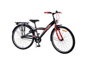 8715347226137 - Volare Thombike Kinderfahrrad - Jungen - 26 Zoll - Schwarz Rot - Zweihandbremsen