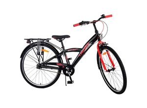 8715347226212 - Volare Thombike Kinderfahrrad - Jungen - 26 Zoll - Schwarz Rot - 3 Gänge