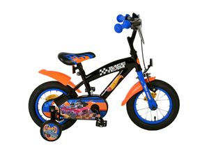 8715347312564 - Hot Wheels Childrens Bicycle 12 - Black Orange Blue