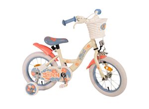 8715347314506 - Kinderfahrrad Disney Stitch für Mädchen 14 Zoll Kinderrad Cremefarbend