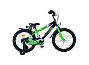 8715347318795 - Kinderfahrrad Rocky Fahrrad für Jungen 18 Zoll Kinderrad Schwarz Grün