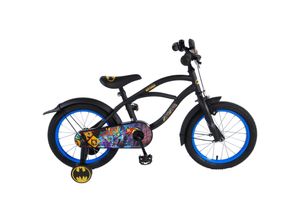 8715347816345 - Volare Batman Kinderfahrrad - Jungen - 16 Zoll - Schwarz schwarz