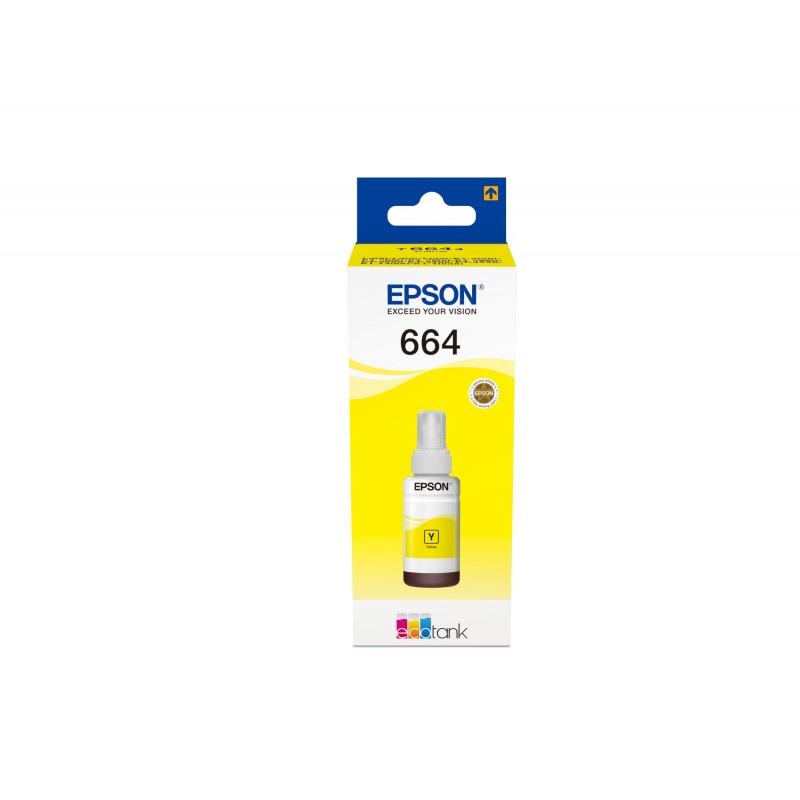 8715946541006 - 664 Original Tintenbehälter Gelb für EcoTank 70ml 7500 Seiten T6644 (C13T664440) - Epson