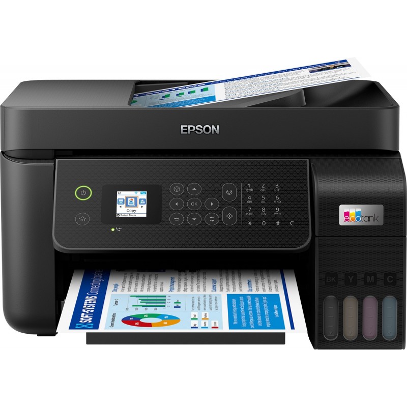 8715946684017 - EcoTank ET-4800 - Multifunktionsdrucker - Farbe - Tintenstrahl - nachfüllbar - A4 (Medien) - bis zu 10 Seiten Min (Drucken) - 100 Blatt - 336 Kbps - USB LAN Wi-Fi - Schwarz