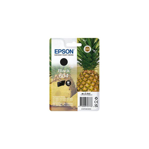 8715946707778 - 604 Original Druckerpatrone Schwarz C13T10G14010 Ananas Tinte (C13T10G14010) - Epson