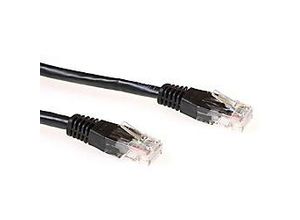 8716065130270 - Black 05 meter u utp CAT6 patch cable with RJ45 connectors Cat6 u utp black 050m (IB8900) (IB8900) - ACT