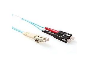 8716065229257 - 1 M LSZH Multimode 50 125 OM3 Faser Patchkabel Duplex mit LC und SC Steckern