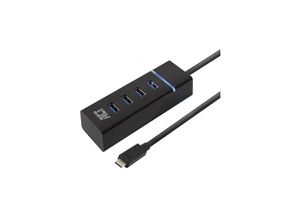 8716065491074 - - act usb-c 32 Gen1-Hub 4 x usb-a - black