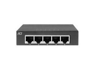 8716065518467 - 10 100 1000 Mbps Netzwerk-Switch 5 Ports - Metallgehäuse - grey - ACT