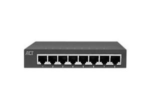 8716065518474 - 10 100 1000 Mbps Netzwerk-Switch 8 Ports - Metallgehäuse - grey - ACT