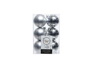 8716128589991 - - 12 Kugeln - Weihnachtsstimmung - Silber - 71870 - Argent