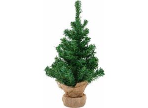 8716128805466 - Weitere - Künstlicher Weihnachtsbaum im Jutesack 60cm Tannenbaum Christbaum Dekobaum grün