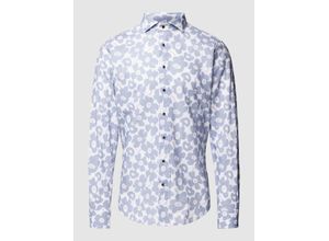 8716172218946 - Slim Fit Business-Hemd mit floralem Allover-Print