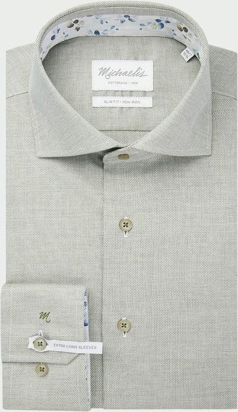 8716172306360 - - Slim Fit Hemd Ärmellänge 7 Herren - Grün - Größe 42