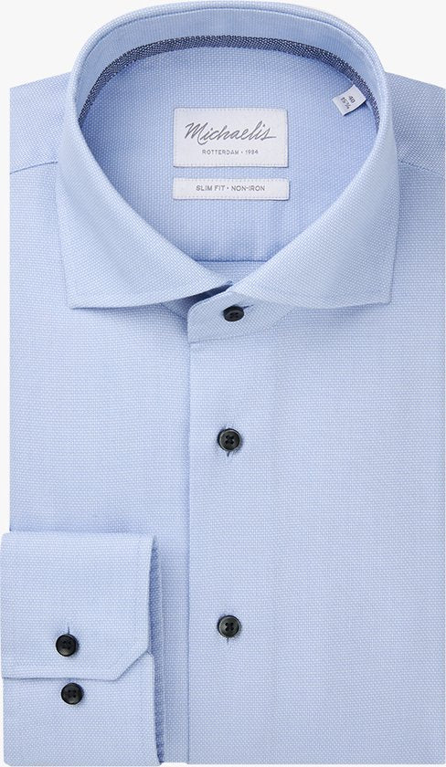 8716172306797 - slim fit Herrenhemd - Oxford - blau - bügelfrei - Konfektionsgröße 40