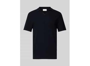 8716172341927 - Poloshirt mit V-Ausschnitt und Seiden-Anteil