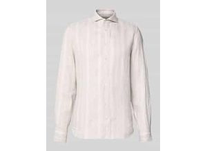 8716172355450 - Slim Fit Leinenhemd mit Haifischkragen