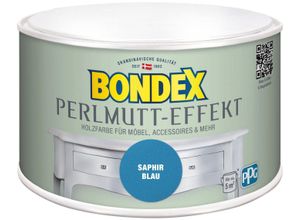 8716242934776 - Holzfarbe Perlmutt-Effekt 500 ml saphir blau Möbelfarbe Innenfarbe - Bondex