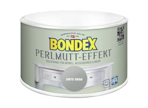 8716242934936 - Holzfarbe Perlmutt-Effekt 500 ml onyx grau Möbelfarbe Innenfarbe - Bondex