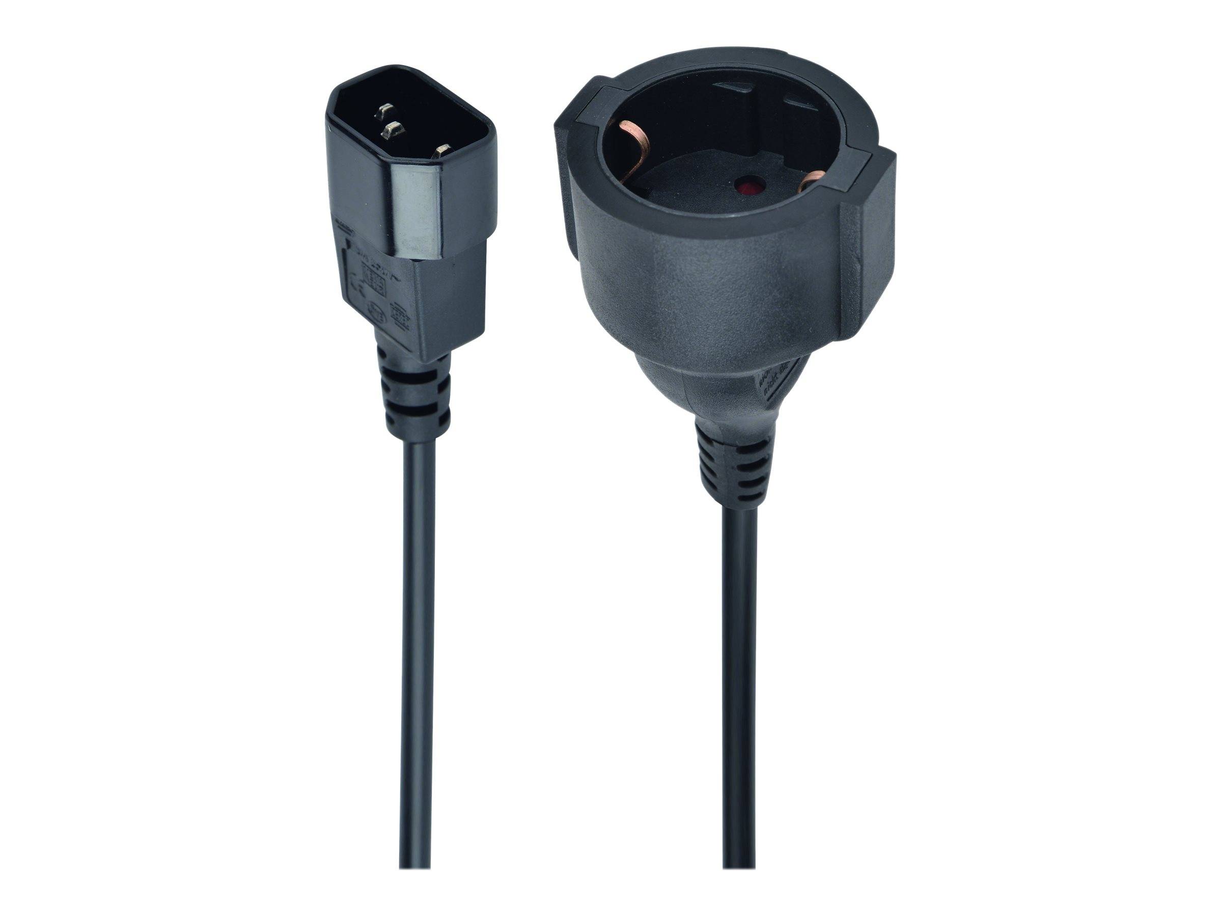 8716309082860 - gembird Netzadapterkabel (C14-Stecker auf Schuko-Buchse)