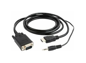 8716309098021 - A-HDMI-VGA-03-6 Videokabel-Adapter 18 m hdmi Typ a (Standard) vga (D-Sub) + 35 mm Schwarz - Gembird