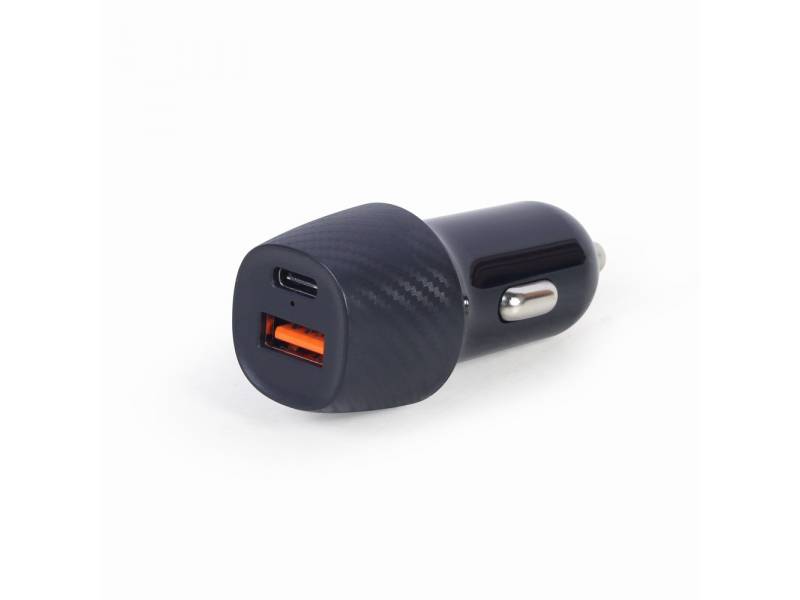 8716309119368 - - Auto-Netzteil - 18 Watt - 3 A - PD QC 30 - 2 Ausgabeanschlussstellen (USB 24 pin USB-C) - Schwarz (TA-U2QC3-CAR-02)