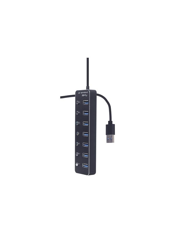 8716309124676 - - hub - with switches black - 7 ports USB-Hubs - 7 - Schwarz