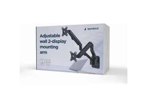 8716309126120 - MA-WA2-01 mounting kit - adjustable arm - for 2 flat panels - up to 7 kg - fine texture black