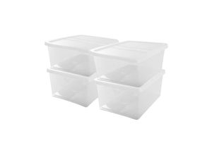 8716382205453 - Les - Iris Ohyama 4er-Set Aufbewahrungsboxen mit Deckel NCB-40 - 4x 40 l - L54 x B395 x H245 cm - Transparent