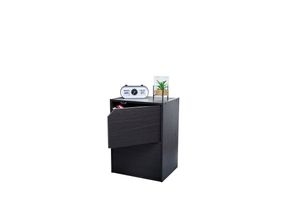 8716382206504 - Bücherregal Möbel mit 2 Türen und 2 Regalen Einfache Montage Design Modular Büro Schlafzimmer Wohnzimmer - Module Shelf MDB-2D- Eiche Schwarz