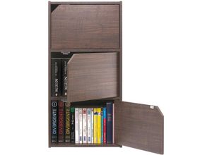 8716382206511 - Iris Ohyama - Bücherregal Möbel mit 3 Türen und 3 Einlegeböden Einfache Montage Design Modular Büro Schlafzimmer Wohnzimmer - Module Shelf