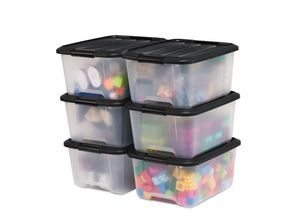 8716382212284 - Kunststoff-Aufbewahrungsbox 15 l Garagen-Aufbewahrungsbox 6er-Set BPA-frei TB-15 Schwarz stapelbar Verschlussklammern – B285 x T39 x H185 cm 8716382212284 - Kunststoff-Aufbewahrungsbox 15 l Garagen-Aufbewahrungsbox 6er-Set BPA-frei TB-15 Schwarz stapelbar Verschlussklammern – B285 x T39 x H185 cm