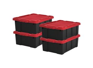 8716382216299 - Iris Ohyama Heavy Duty Organisation Boxes 43L 4er-Set Rot Groß Robust Stapelbar Aufbewahrungsbox Für Garage Regale Umzug Plastik Utility 8716382216299 - Iris Ohyama Heavy Duty Organisation Boxes 43L 4er-Set Rot Groß Robust Stapelbar Aufbewahrungsbox Für Garage Regale Umzug Plastik Utility