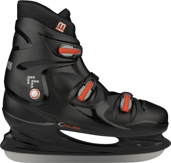 8716404196073 - Eishockey Schlittschuh XXL - Hardboot - Schwarz Silber Rot - 50