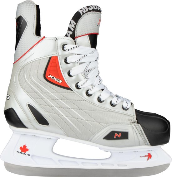 8716404209049 - Eishockey Schlittschuhe - Polyester - Deluxe - Silber Schwarz - Größe 43