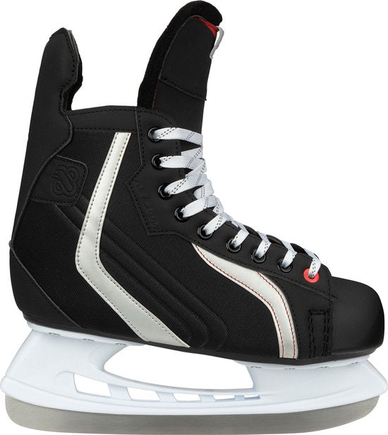 8716404336745 - Eishockey Schlittschuhe - Deluxe - Polyester - Schwarz Silbergrau - Größe 41