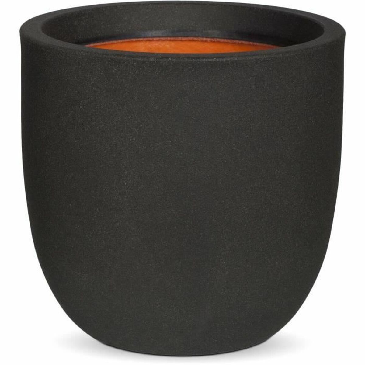 8716443037757 - Blumentopf Schwarz Kunststoff Oval Ø 43 cm