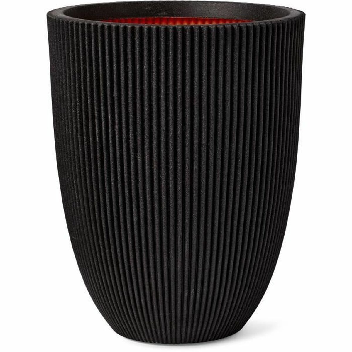 8716443114939 - Vase GROOVE NL Schwarz Kunststoff 34 x 34 x 46 cm 34 x 34 x 36 cm