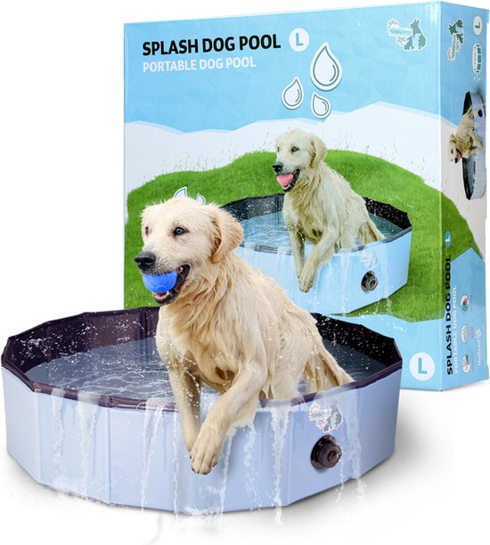 8716759590632 - CoolPets Splash Dog Pool L -120 x 30 cm - Hundepool - Pool für Hunde - Faltbarer Hundepool - Anti-Rutsch - Lange Lebensdauer