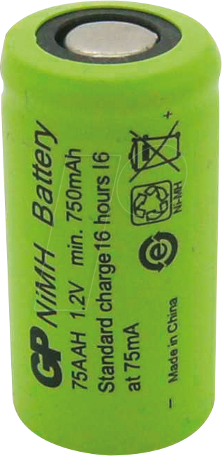 8716778900900 - NH GP 75AAH - Industriezelle NiMh 2 3 AA 12 V 750 mAh Flat Top 8716778900900 - NH GP 75AAH - Industriezelle NiMh 2 3 AA 12 V 750 mAh Flat Top