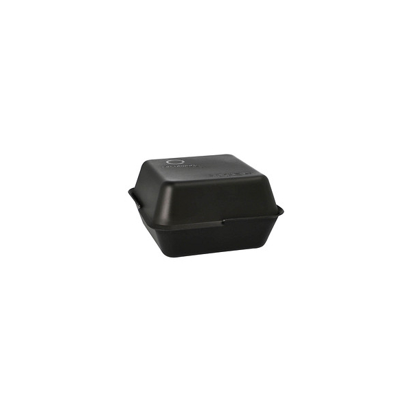 8717202977635 - Mehrweg Lunchbox 2-teilig recycelbarer PP Kunststoff schwarz Bruch- und schnittfeste Menübox (B x H) 156 x 78 cm aus Polypropylen 1 Packung = 36 Foodboxen Länge 156 cm