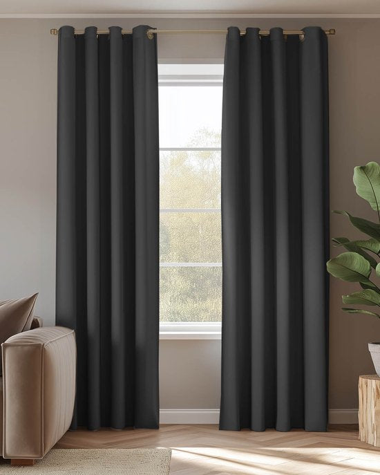 8717237067578 - Beau Home Vorhang mit Ringen Quintus Jacquard - 280 x 280 cm - Schwarz 8717237067578 - Beau Home Vorhang mit Ringen Quintus Jacquard - 280 x 280 cm - Schwarz