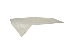 8717266180958 - 2lif - Mitteldecke Britt Schneesterne beige weiss ca 85 x 85 cm Weihnachtsdecke Winter