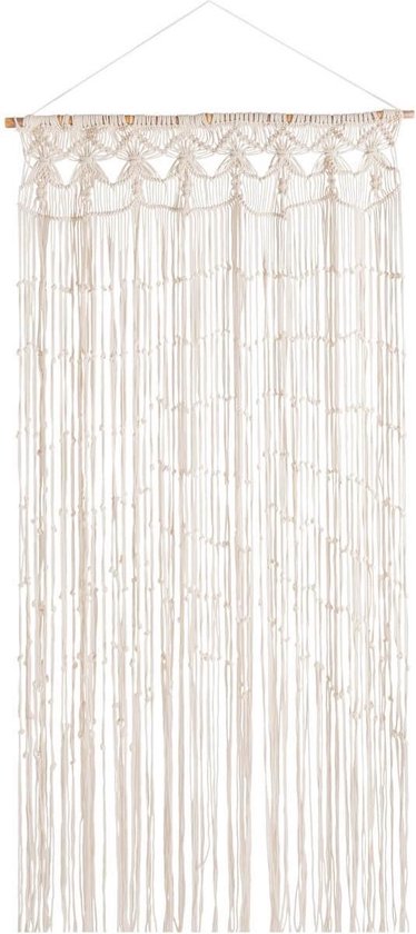 8717266374807 - Makramee Off-white Drahtvorhang Tür - 90 x 200 cm