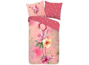 8717285185781 - Kinder-Bettwäsche-Set QUEEN 135x200 cm Rosa Good Morning