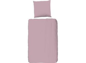 8717285203409 - Bettwäsche GOOD MORNING Uni Gr B L 135 cm x 200 cm 1 St 1 St Renforcé B L 80 cm x 80 cm rosa (rosa hellrosa) 100% Baumwolle Renforcé 135x200 Unifarben Reißverschluss Weiß